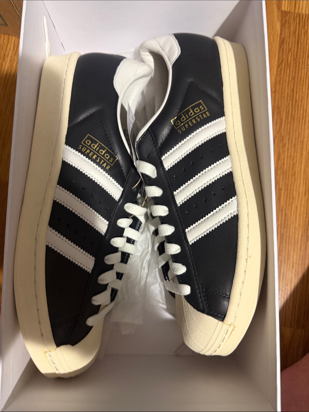 Adidas Superstar Vintage Men's Black / White Leather Sneakers